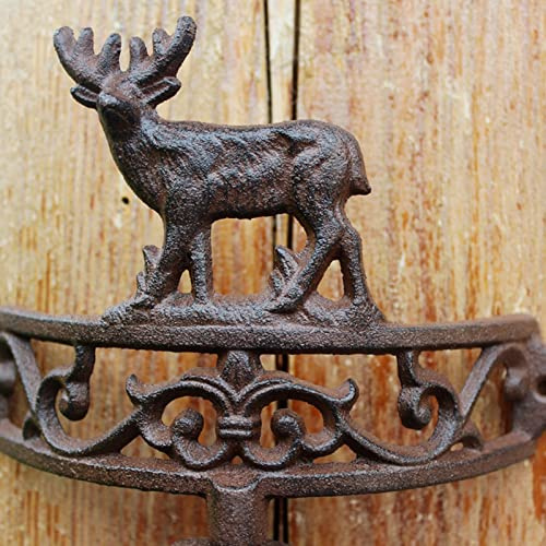 Türglocke Gusseisen Glocke Bauernhaus-Türklingel Aus Massivem Eisen mit Hirsch-Design, Wandbehang-Serviceklingel für Türhof/Lebensmittelgeschäft/Garten, Wetterfeste Schüttelglocken