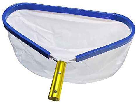 Bseical Retino per Pulizia Piscine,Professionale Retino Piscina,Retina Raccogli Foglie per Piscina Contelaio in Alluminio,Skimmer per Piscina,per Pulizia Detriti delle Piscina Spa (Blu)