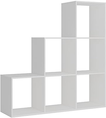 Oskar-Store Oskar Store Treppenregal Theresa, Weiß, 104 x 108 cm 6 Fächer