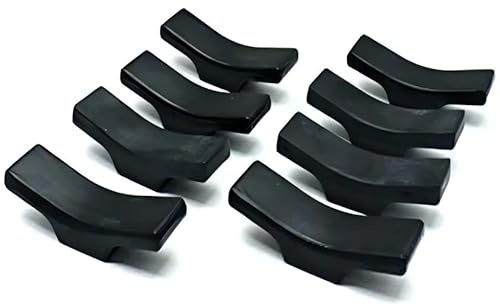 BAEKZ 8pcs Keramik Geschirr Essstäbchenhalter, Messerhalter, Löffel und Gabel Halter (schwarz)