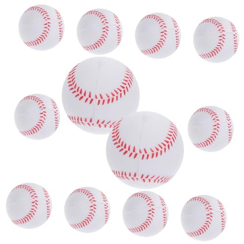 TOYANDONA 12St Schwamm-Baseball Schaumstoff-Trainingsbaseball Schaumstoff-Basebälle für das Training Stringy Balls flummiset Outdoor-Spielset Spielzeug Wettkampf-Baseball Trainingsbälle fest