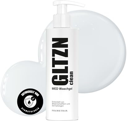 GLTZN CLEAN MED Waschgel | pH-hautneutral 5,5 | Medizinische Hautpflege | Milde Reinigung für empfindliche Kopfhaut | ohne Duft- und Farbstoffe | vegan | 200ml