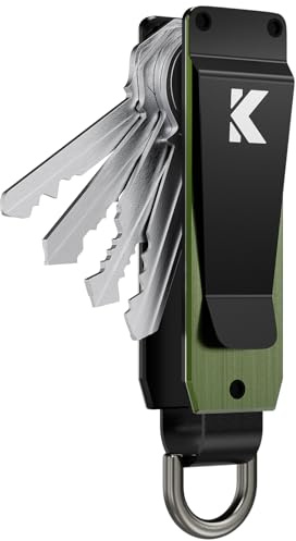 Keymarx Key Organizer for Men Compact Key Holder Minimalist Key Case Metal Key Chain Key Holder for Keychain Secures 2-5 Keys