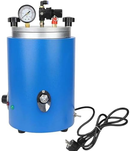 Injecteur de cire 2,2 L Réservoir de machine d'injection de cire 220 V 350 W Machine de coulée de cire Moule à baril rond Outil de bijoux de cire avec double buse pour injection de cire de bijoux
