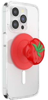 PopSockets PopGrip for MagSafe, Magnetic Phone Grip & Stand, Swappable Top, Secure Grip for iPhone MagSafe Cases, Kickstand for Hands-Free Viewing, Wireless Charging Compatible - Pomodoro