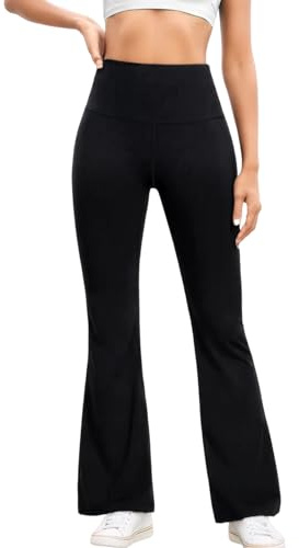 Getervb Pantaloni da Yoga Donna Vita Alta V-Cross Leggings Bootcut Pantaloni a Zampa Push Up Gamba Larga Leggings Sportivi Palestra Danza Casual