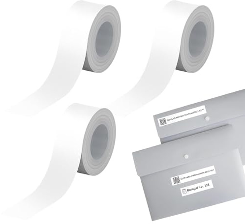 3 Rollen Qutie Gewidmet Etiketten Selbstklebend - 15mm Wasserdicht Anpassen Klebeetiketten - Kompatibel Mit PRT Qutie/Makeid L1 - Drucken Sie Barcode, Name, Datum, Preis usw(COLOR:Weiß)