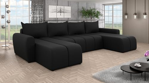 Generisch Couchgarnitur Sofa Sofagarnitur Paula U mit Schlaffunktion Wohnlandschaft