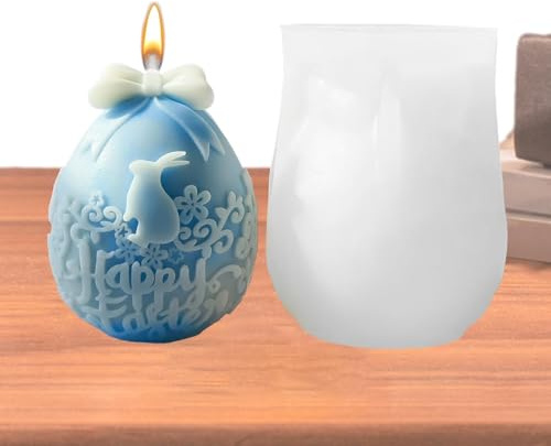 Stampo per candele d', stampo per cioccolato all' di Pasqua - Stampo per sapone per uova di Pasqua | Stampo in argilla alle uova dei cartoni animati
