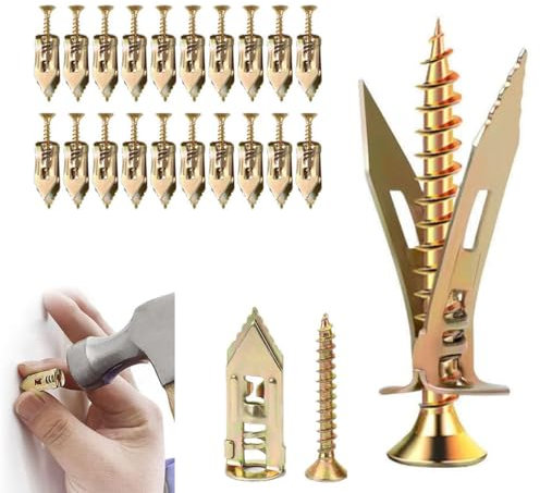 Viti autoperforanti, kit di viti e tasselli autoperforanti per cartongesso per riparazione e fissaggio di ancoraggi per cartongesso, strumenti per il fissaggio di mobili da giardino (20, 3+3.5cm)