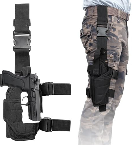 Healife Holster - Taktisches Pistolenholster 1er-Pack - Gürtelholster - Waffenholster - Taktisches Pistolenholster für Rechts- und Linkshänder - Concealed Carry mit Metallclip（Schwarz）