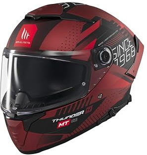 MT Thunder 4 SV Integral Helmet Luminence matt red