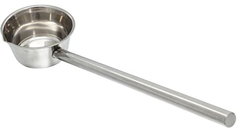 CIYODO Cucharón De Agua Plantas Manija De La Pala De Agua Cucharón Casero Cucharon Para Conservas Cazo De Cucharones De Cocina Cucharón De Jardín Ranurado Interior Silver Acero Inoxidable