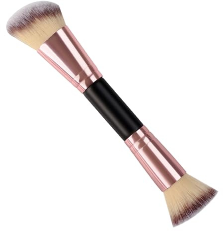 Foundation Pinsel,Dual Head Contour Pinsels,Premium Zwei In Eins Makeup Pinsel,Make Up Powder Brush Doppelendiger Konturpinsel für Verblenden Von Flüssigem Puder Concealer Creme Rouge