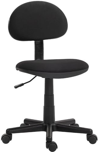 HOMCOM Bürostuhl Ergonomischer Schreibtischstuhl, Höhenverstellbarer Drehstuhl aus Elastischer Stoff Computerstuhl für Arbeitszimmer Schwarz