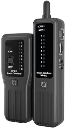 TIEOAXFT Probador de Cables de Red NF-812 Rastreador de Cables RJ45 RJ11 Detector de Cables Resistente a Quemaduras Probador de continuidad de 100 V Herramientas de Red