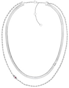 Tommy Hilfiger Jewelry Doppelte Ketten-Halskette für Damen aus Edelstahl - 2780979