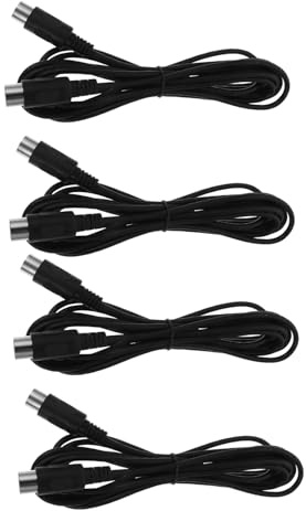 KOMBIUDA 4 Stück Midi Kabel 5-polig Doppelseitig für E-drums und Keyboards Kupfer Pvc zum Musizieren und Aufnehmen