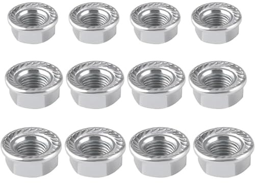 GNHG 12 Piezas Rueda Trasera Del Eje De La Bicicleta,Acero Al Carbono M8 / M10 / M12 Tuerca De Bicicleta Rueda Delantera y Accesorios De La Rueda Trasera