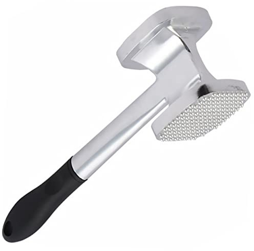 Hemobllo Martello Carne Faccia Alluminio Batticarne Professionale per Cucina Domestica Strumento Robusto per Intenerire Manzo e Pollame Design Antiscivolo e Conservazione Facile