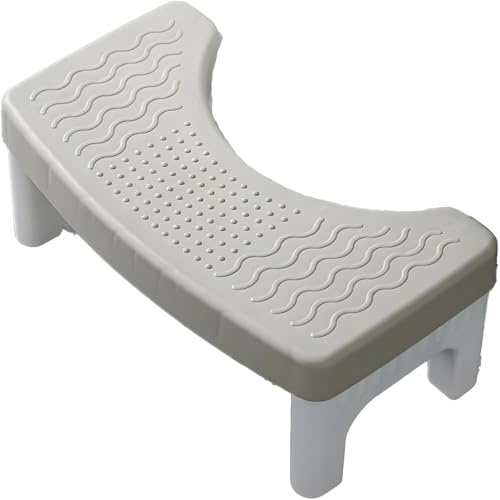 Tabouret de Toilette Pliable, soulage la Constipation, améliore la Posture, Les hémorroïdes et Le Syndrome du côlon Irritable, Gris