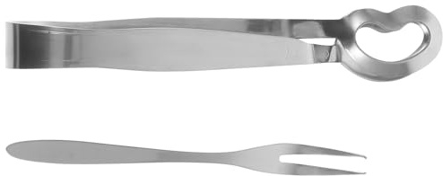 LALADEFIEE Lot de Pinces Escargot Inox Résistantes Chaleur avec Fourchette Pratique Ustensiles de Cuisine Ergonomiques pour Fruits de Mer et Escargots pour Maison et Restaurant