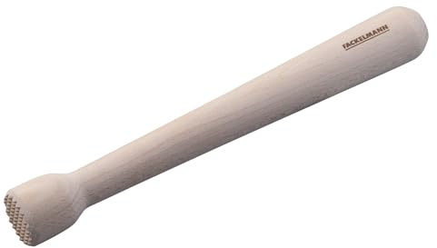 Fackelmann Barstößel – 25cm aus 100% FSC-zertifiziertem Buchenholz, für Cocktails & Limonaden, Reinigung per Hand, ergonomischer Griff für eine effektive Handhabung, Braun