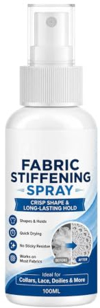 Textilspray 100 ml icke-klibbigt formnings- och draperingsmedel | Förstyvningsspray filt och hatt för krok, broderi, klippning, spets, band, hemstudio