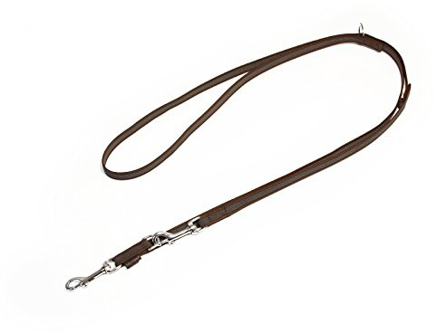 Mystique® Gummierte Umhängeleine Leine 12mm Standard Karabiner braun 2,5m