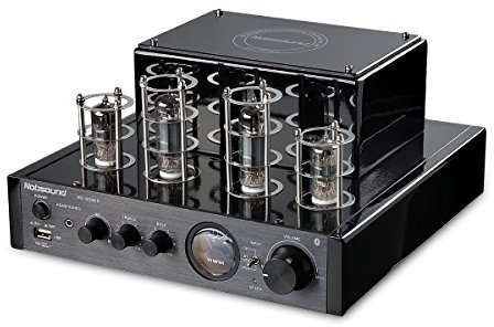Nobsound MS-10D MKII Hybird Tube Verstärker mit Bluetooth/USB/Kopfhörer für HiFi (Schwarz)