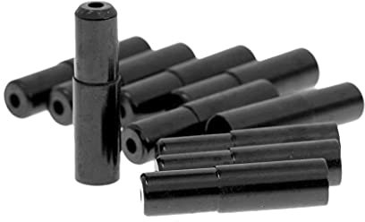 Sharplace 10 Fahrrad Endkappe Endhülse für Bremsseil Schaltseil Bremszug Schaltzug Ersatzteil Zubehör, Schwarz, 5mm
