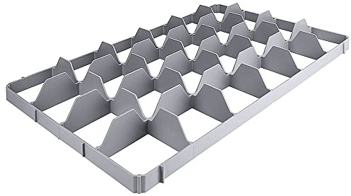 Contacto Einsatz für 24 Gläser, unten, Kunststoff, geeignet für 60 x 40 cm Transportboxen, max. Glasdurchmesser 8,5 cm