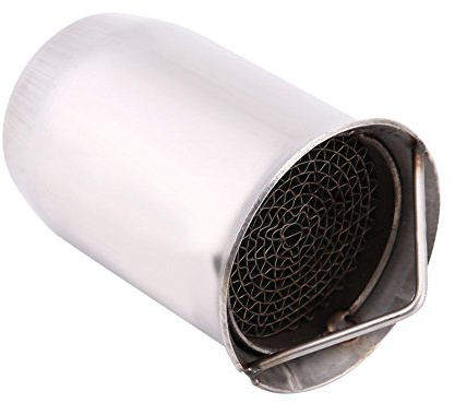 Auspuffrohr Schalldämpfer Motorrad, Edelstahl Auspuffblenden Endrohre Auspuff, 51mm Universal Motorrad Auspuff Schalldämpfer Schalldämpfer Einsatz DB Killer, Silber(D)