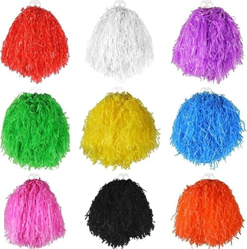 Jumbo USA POM POMS in coppia di pon pon danza scuola show costume accessorio gigante formato coppia di set di pomom (viola – 12 paia)