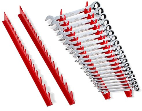 Abn Magnetischer Schraubenschlüssel-Organizer – 4-teiliger Werkzeugkasten, Schubladenorganizer, Tablett, Schraubenschlüsselregal, magnetisches Werkzeugkasten-Zubehör