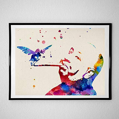 Nacnic Alfred Hitchcock Poster Filme, Filme und Schauspieler - Alte Kinoposter mit Aquarell-Style - DIN A4