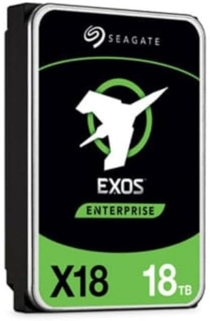 Seagate Exos X18 Enterprise, 18TB HDD, CMR 3.5, Hyperscale SATA 6GB/s, 7.200 U/min, 512e, 4Kn FastFormat (ST18000NM000J)