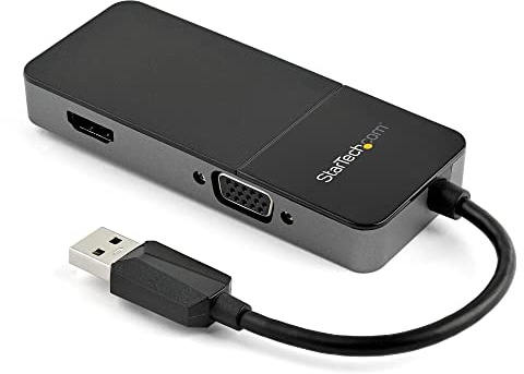 StarTech.com USB 3.0 to VGA HDMI Adapter 4k 30Hz 2 in 1 Dongle USB-A to VGA/HDMI