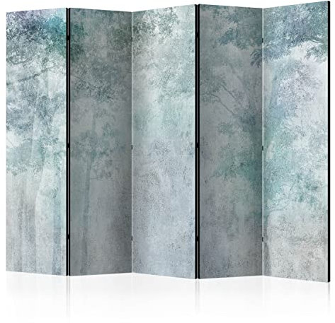 murando Akusticher Raumteiler Wald Foto Paravent 225x172 cm beidseitig auf Vlies-Leinwand Bedruckt Akustikschaum Trennwand Spanische Wand Sichtschutz Home Office Natur Botanik BŠume b-A-0890-z-c