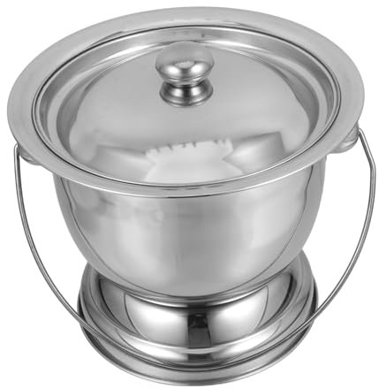 Zerodeko Edelstahl Urinal Für Junge Mädchen Erwachsene Robuster Nachttopf Mit Deckel Rutschfester Basis Tragbar Und Langlebig Für Nächtliche Benutzung Hygienisch Und Einfach Zu Reinigen