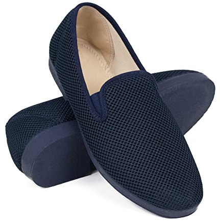 Cozseries Zapatillas de Casa Hombre Verano Primavera, Zapatos Cómodas Rejilla Cuña Punta Cerrada Multicolor, Suela Caucho Talla 39-46 Fabricado en España
