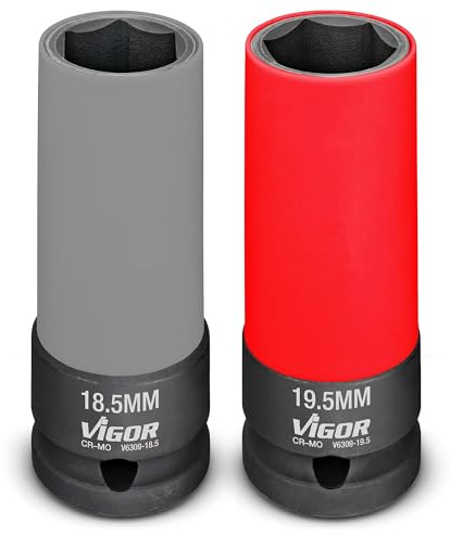 Vigor V6309 Schlagschrauber-Steckschlüsseleinsatz-Set V6309 | 1/2 Zoll (12,5 mm) Vierkant hohl, Antrieb 1/2 Zoll (12,5 mm) Vierkant hohl, Abtrieb Außenprofil Sechskant, Länge l2 78 mm