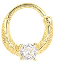 KnSam 1.2mm Nase Piercing Set, Wheat Gold Septum Ring für Frauen in Silber 925er, Lippen Piercing Ringe Ohrringe mit Zirkonia, 1 Stücke