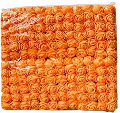 creative balloons Artificial Foam Rose Flowers Orange Foam Rose Fake Flower Heads Gift Flowers Wedding Birthday Memorial Day DIY Foam Flowers for Crafting Home Office Decoration 144pcs
