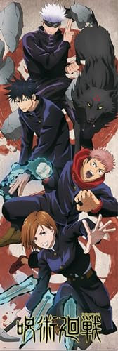Grupo Erik Poster Türposter Jujutsu Kaisen Poster Covers Kunstdruck - Deko Wohnzimmer oder Deko Schlafzimmer - Deko Zimmer - Größe : 53 x 158 cm - Offizielle Lizenz