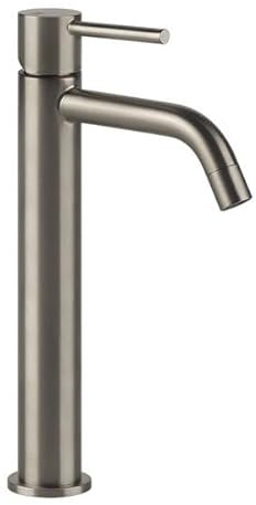 Miscelatore monocomando per lavabo Gessi Emporio Via Tortona versione superiore, senza scarico, sporgenza 127 mm, 18604031, Colorazione: Ottica Finox