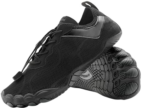 Freiluftkind Kokoda Barefoot Shoes Antiscivolo (Nero/Misura 36) – Il Scarpe Barefoot Perfetto per la Tua Avventura – Scarpe Barefoot Uomo e Donna