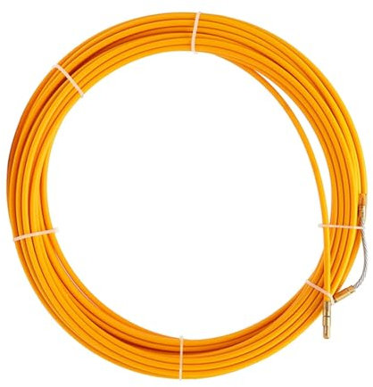 MIBSH Trunking Solid Dia 3mm/4mm/6mm Wire Guide Device, 5/10/15/20/25/30M Fiberglass Cable Puller, Fish Tape Reel Conduit Ducting Rodder Pulling Puller Connector Loom (Size : 10meter, Color : 4MM)
