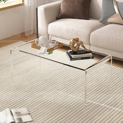 CMYAOYC Table à Manger Polyvalent en Acrylique Transparent pour Utilisation comme Bureau d'Ordinateur, Table Basse, Table d'Appoint dans Les Salons, Chambres, Patios et Bureaux, Couleur : Clear