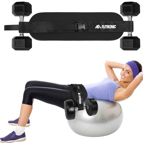 flintronic Cintura di Spinta per L'anca per Esercizi, Cintura per Spinta dell'anca Regolabile con Imbottitura Extra per Manubri Kettlebell Palestra Fitness Bodybuilding Sollevamento Pesi